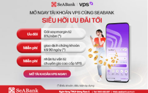 Đầu tư thông minh, mở tài khoản chứng khoán VPS dễ dàng qua SeABank